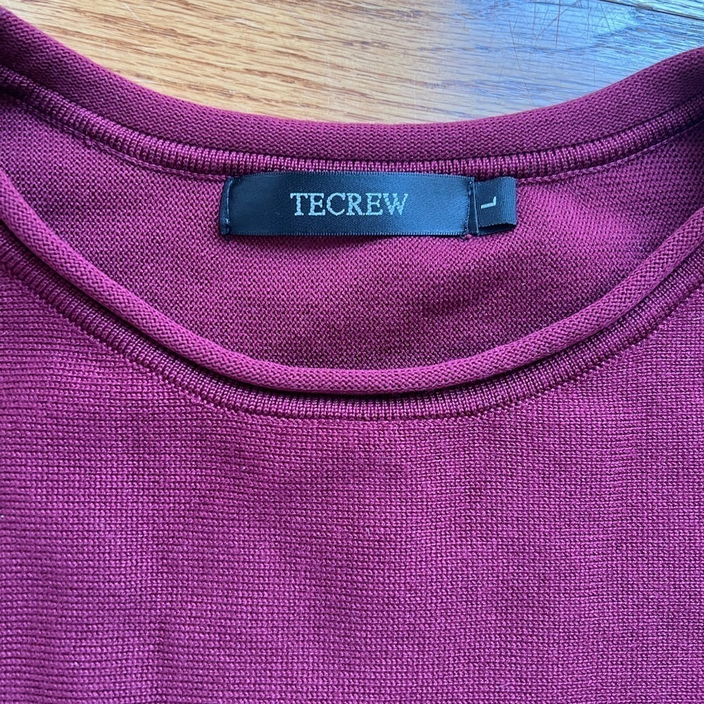 TeCrew Women's Burgundy Loungewear Shorts Set Size L - Picture 4 of 5